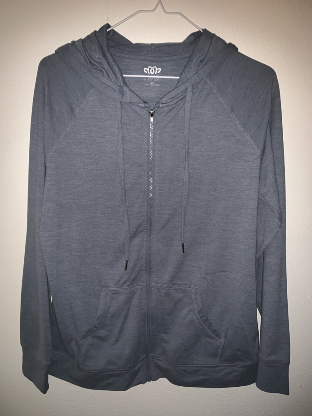 Lightweight Gray Zip-Up Hoodie - MAURICES IN MOTION